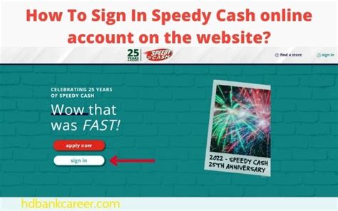 Speedy Cash Login Online